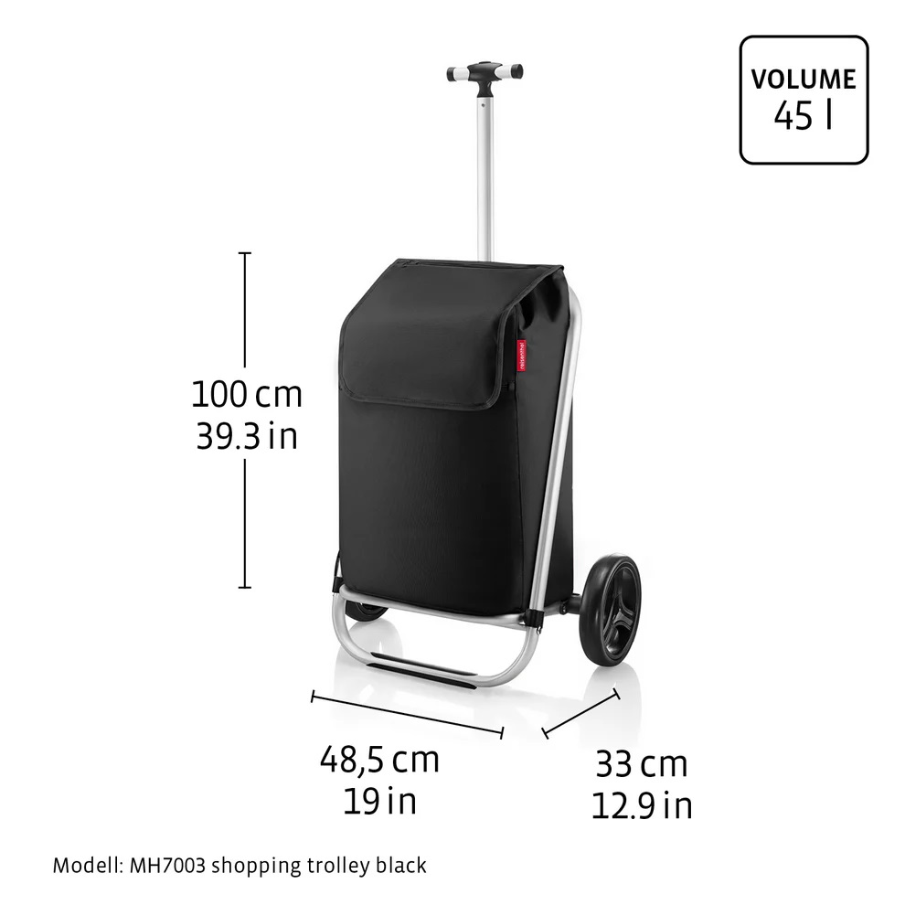 Chariot de courses shopping trolley black - reisenthel