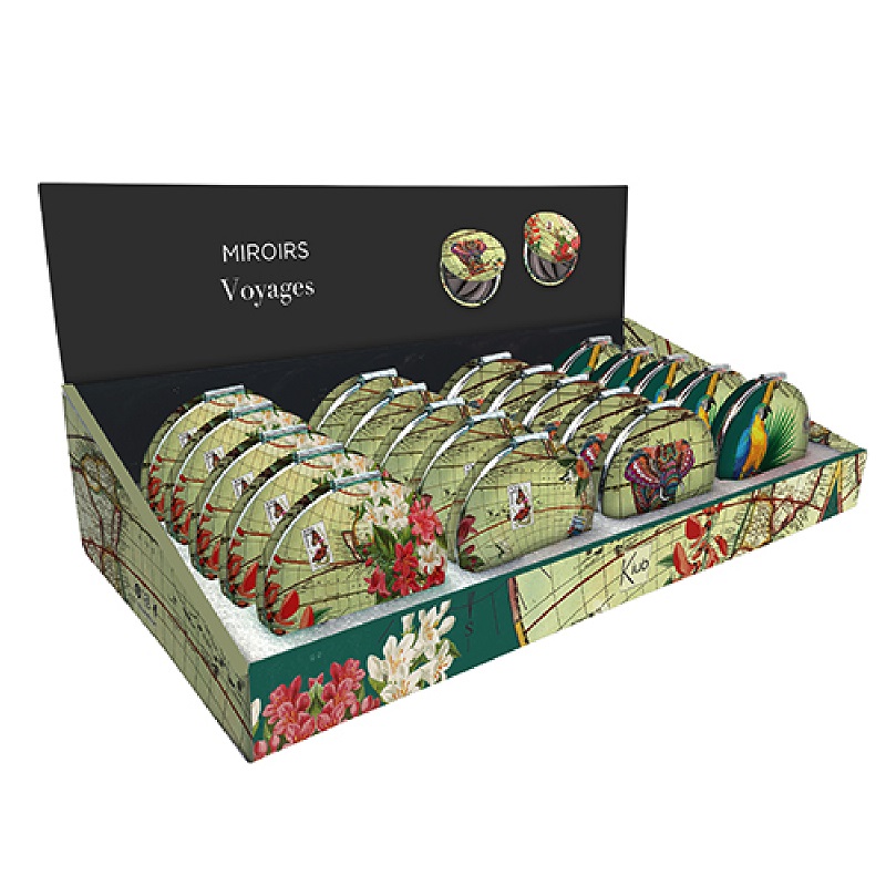 Miroir de poche macaron voyage voiture - kiub