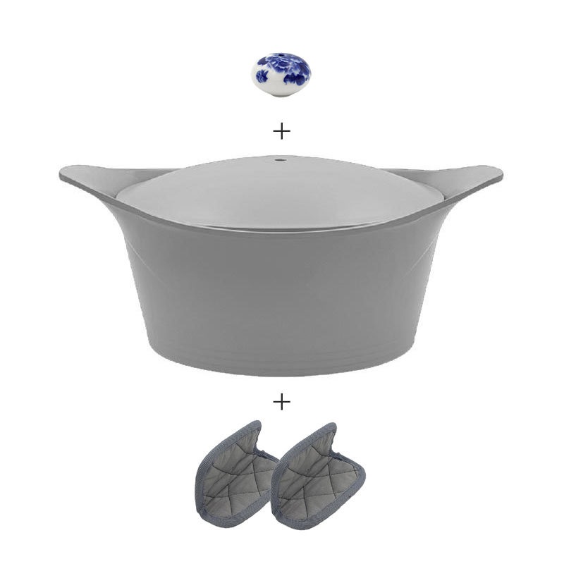 Ma jolie cocotte gris perle corps sans bouton 24 cm - cookut