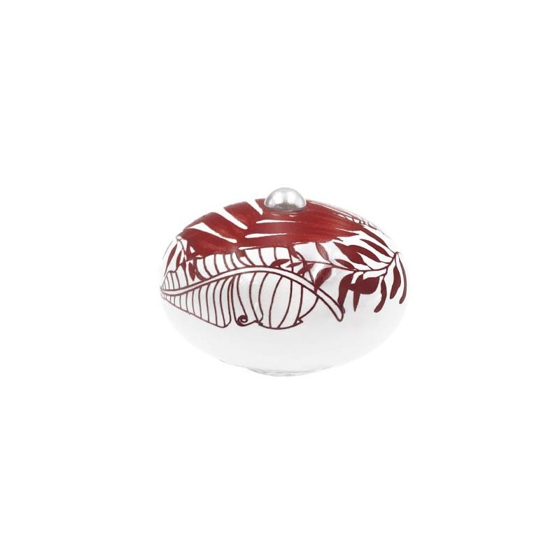Ma jolie cocotte bouton de couvercle ceramique tropical rouge - cookut