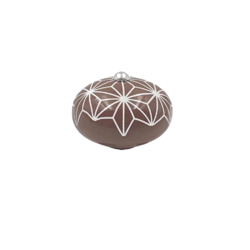 Ma jolie cocotte bouton de couvercle ceramique geometrique moka - cookut