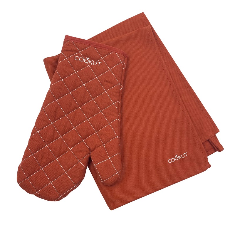 Ensemble gant et torchon rouge passion l'incroyable cocotte - cookut
