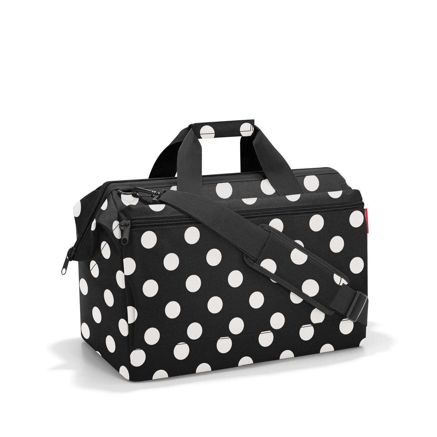 Allrounder l pocket dots white sac de voyage - reisenthel