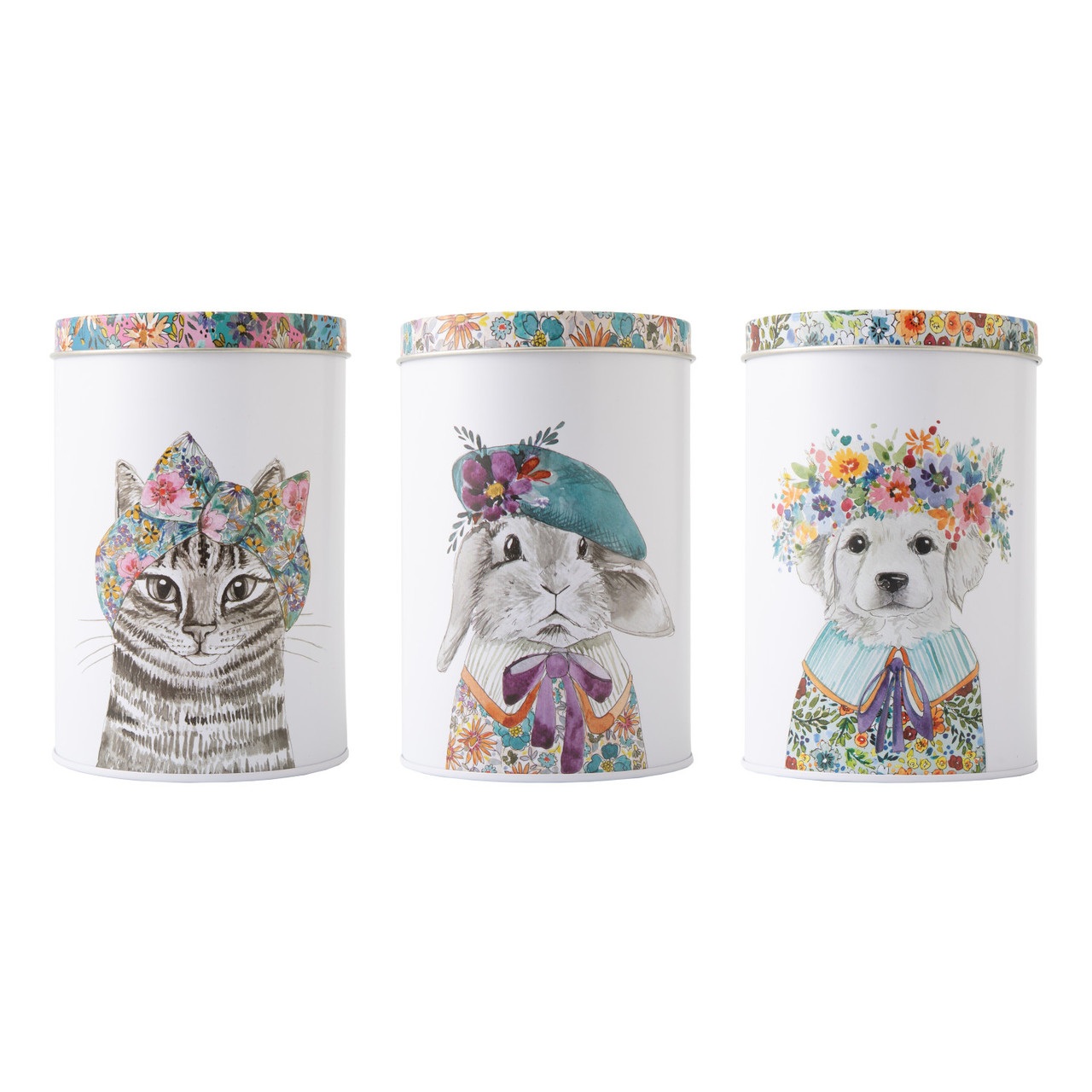 Lot de 3 boîtes de rangement avec couvercle, 1 l, 10 x 15 cm mikasa tipperley hill - kitchencraft