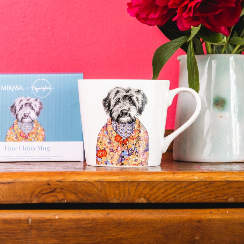 Tipperleyhill tasse en porcelaine à imprimé chien 380 ml - mikasa 
