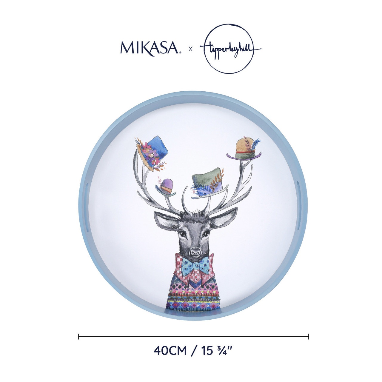 Plateau de service rond mikasa x tipperleyhill, 40 cm - kitchencraft