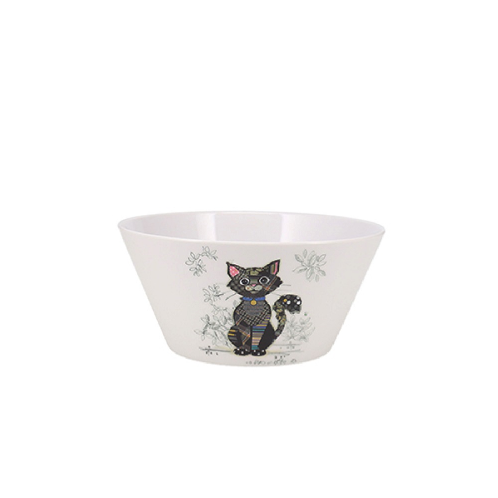 Bol 15 cm melamine kook chat noir - kiub