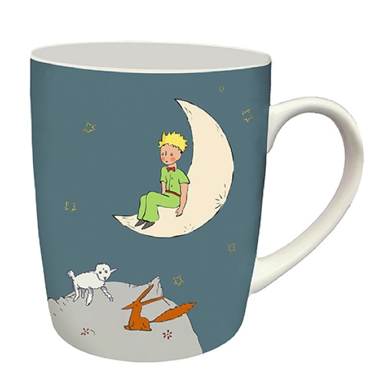 Mug arrondi 340 ml + boite ouverte le petit prince lune - kiub