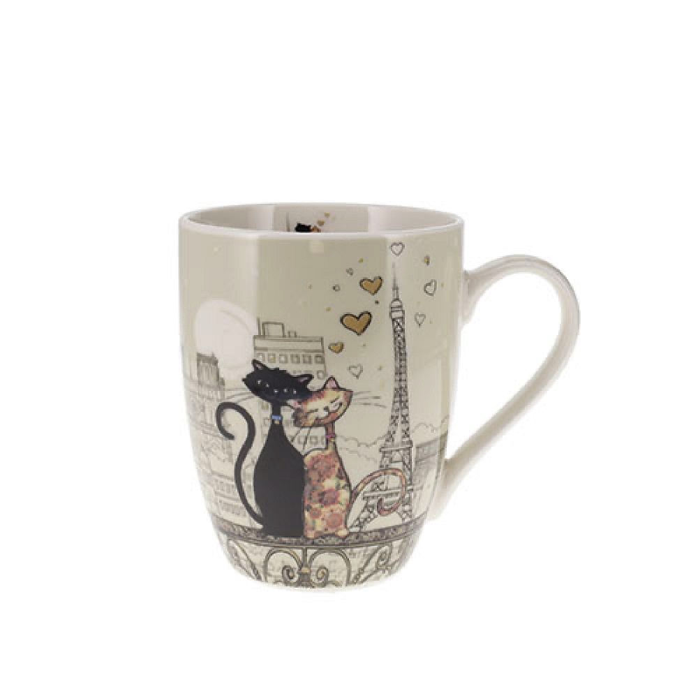 Mug arrondi 340 ml boite ouverte - bug art paris amoureux - kiub