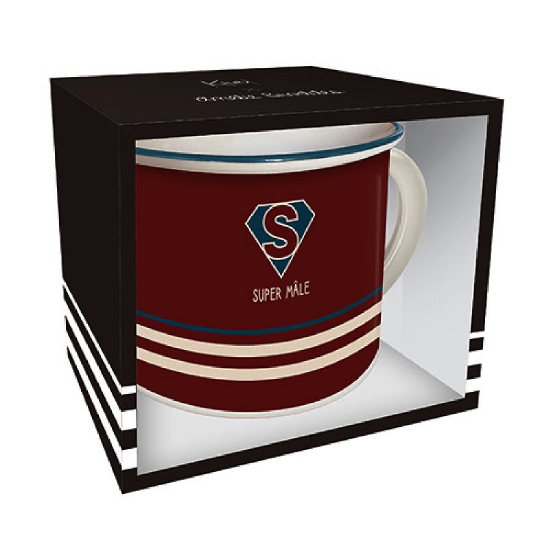 Mug timbale 420 ml + boite cadeau ouverte pour lui super male - kiub