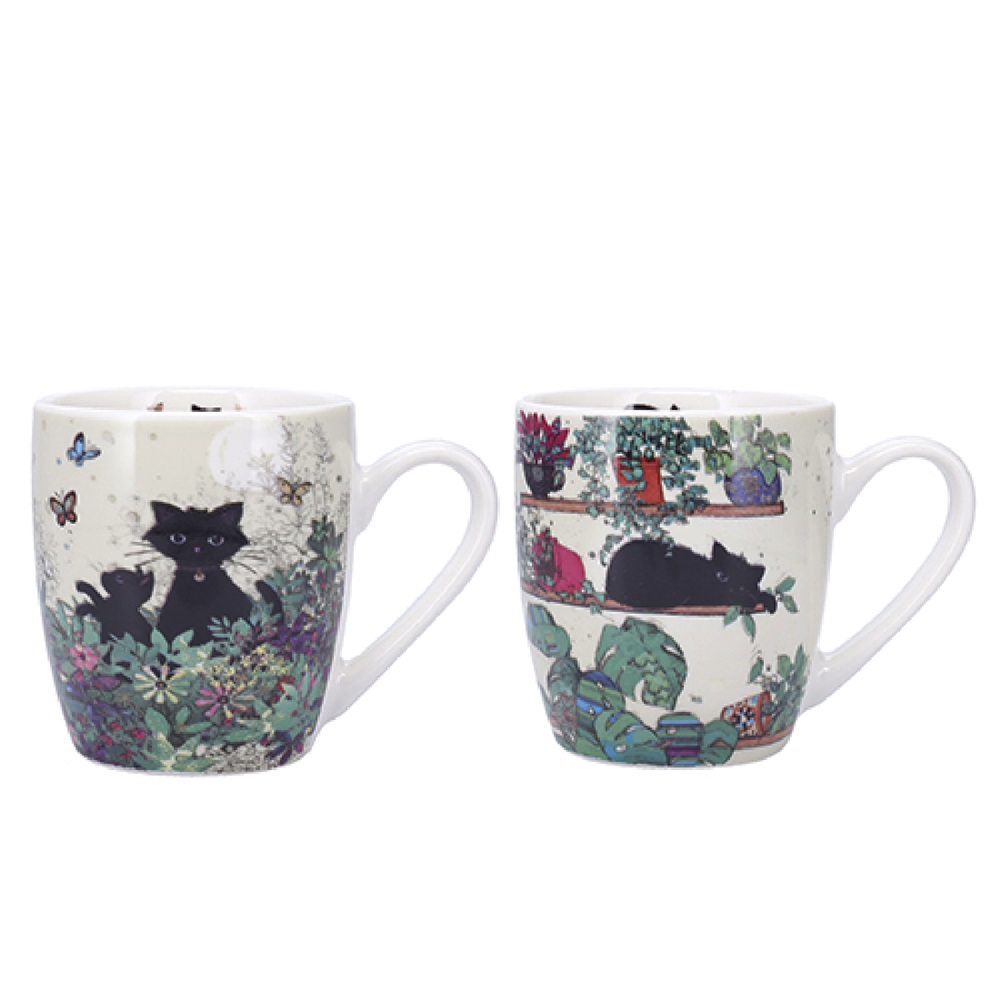 Duo mini mug boite ouverte bug art chaton plantes et chaton jardin - kiub