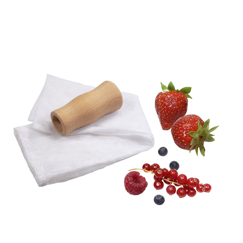 Filet etamine a confiture poignee bois la bonne graine - le tellier