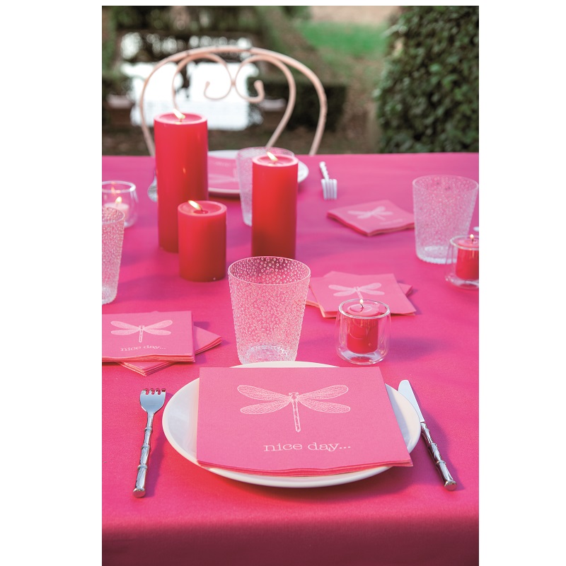 Nappe en papier intisse uni rouge 1,60 m x 2,4 m - francoise paviot