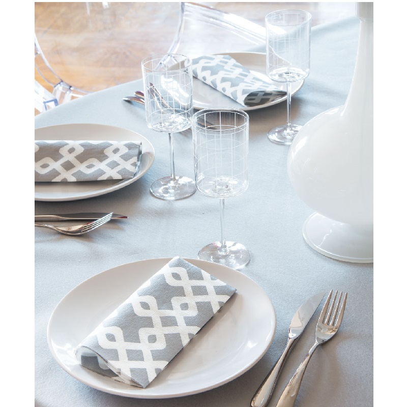 Nappe en papier intisse uni argent 1,60 m x 2,4 m - francoise paviot