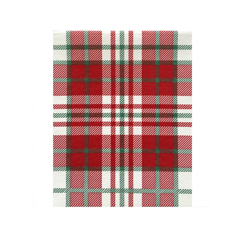 Nappe en papier intisse ecossais vert 1,60 m x 2,4 m - francoise paviot