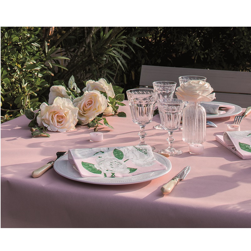 Nappe en papier intisse uni rose nude 1,60 m x 2,4 m - francoise paviot