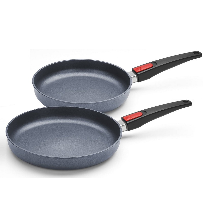 Lot de 2 poêles anti-adhésives ø22cm +ø26cm diamond lite induction - woll