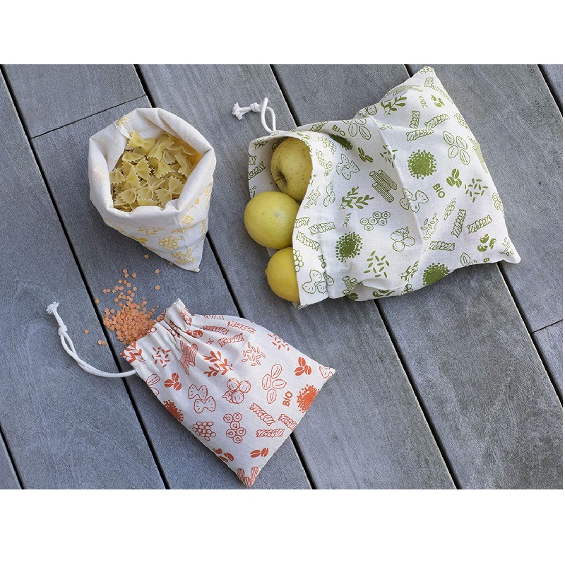 Sac a vrac jaune taille m 20 x 25 cm - pebbly