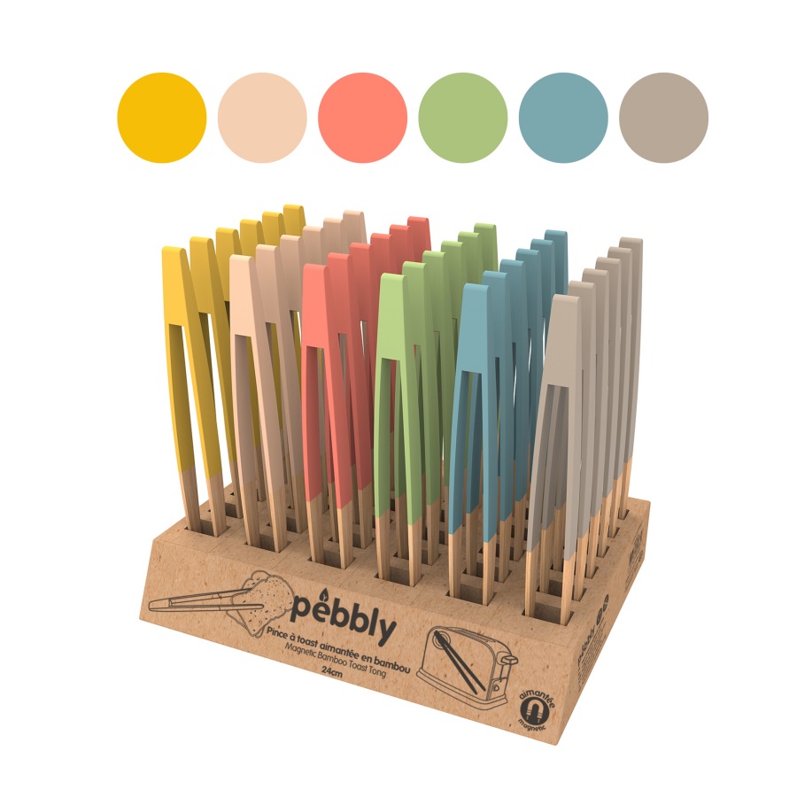 Pince a toast aimantee couleur aleatoire vendu a l'unite - pebbly