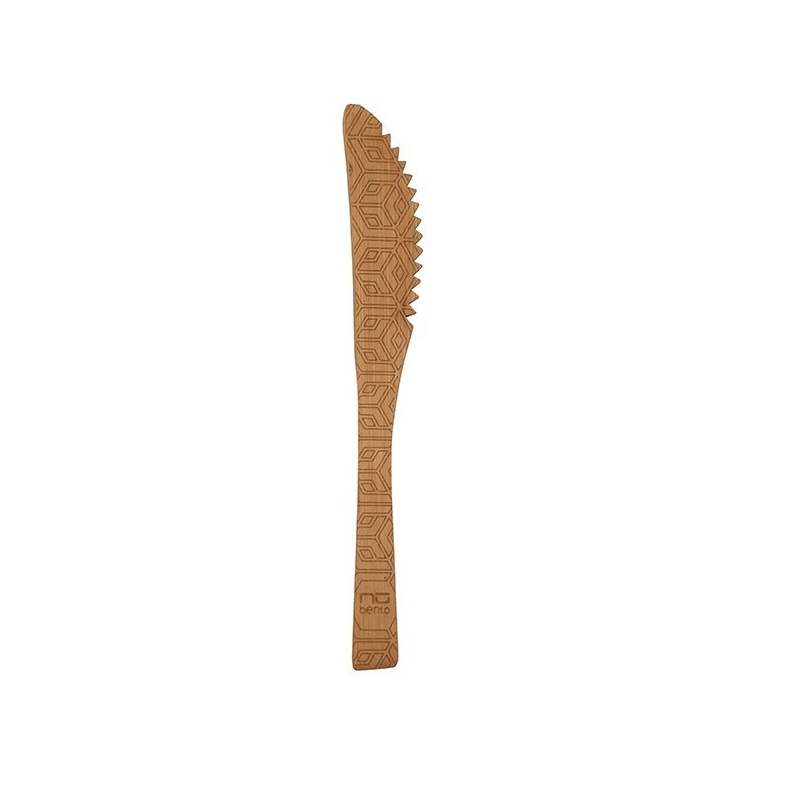 Couteau réutilisable en bambou decor geometrique - nu bento- cookut