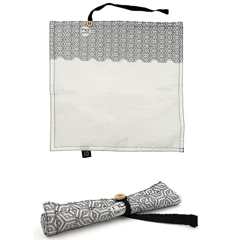 Serviette en coton bio decor geometrique 29 x 29 cm - nu bento- cookut