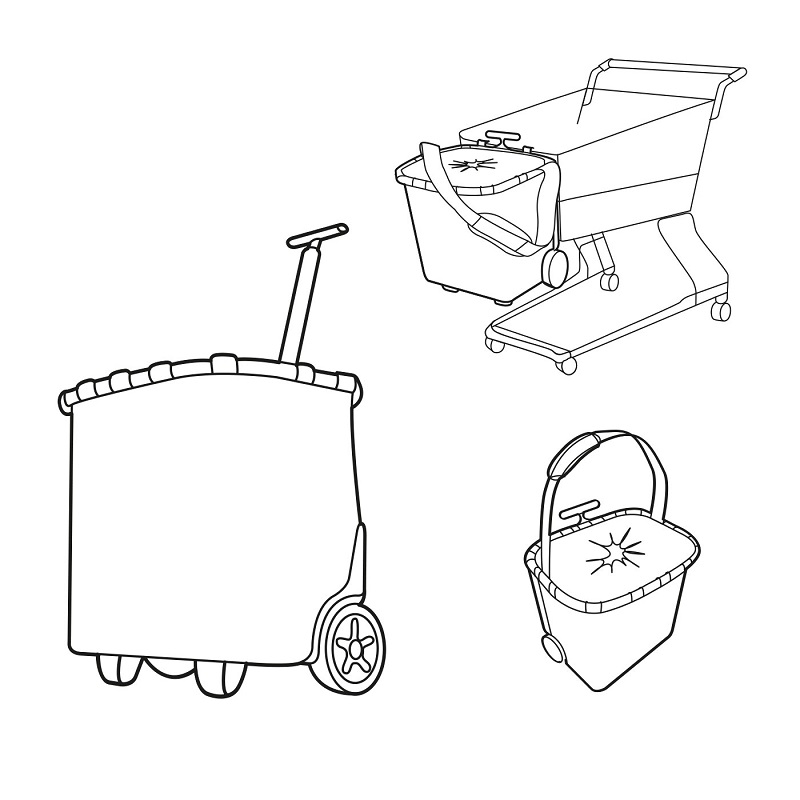 Carrycruiser dark blue chariot de courses - reisenthel