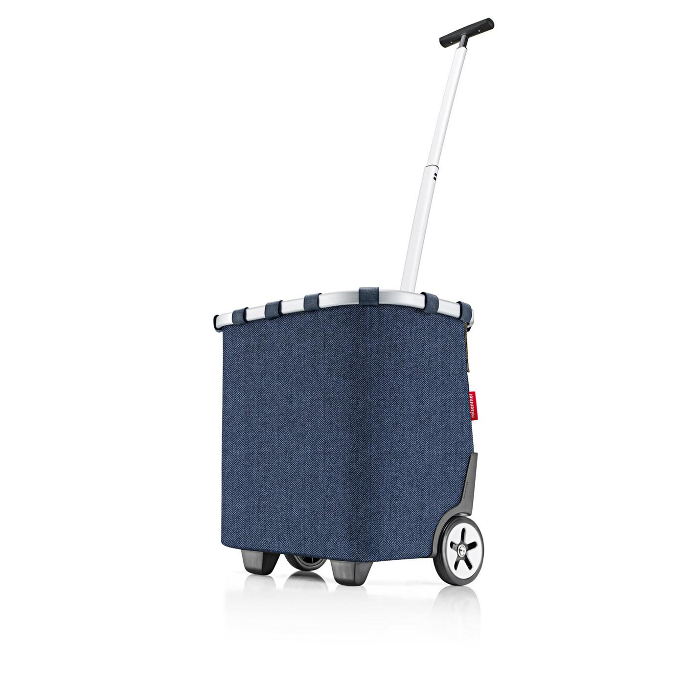 Carrycruiser herringbone dark blue chariot de courses - reisenthel