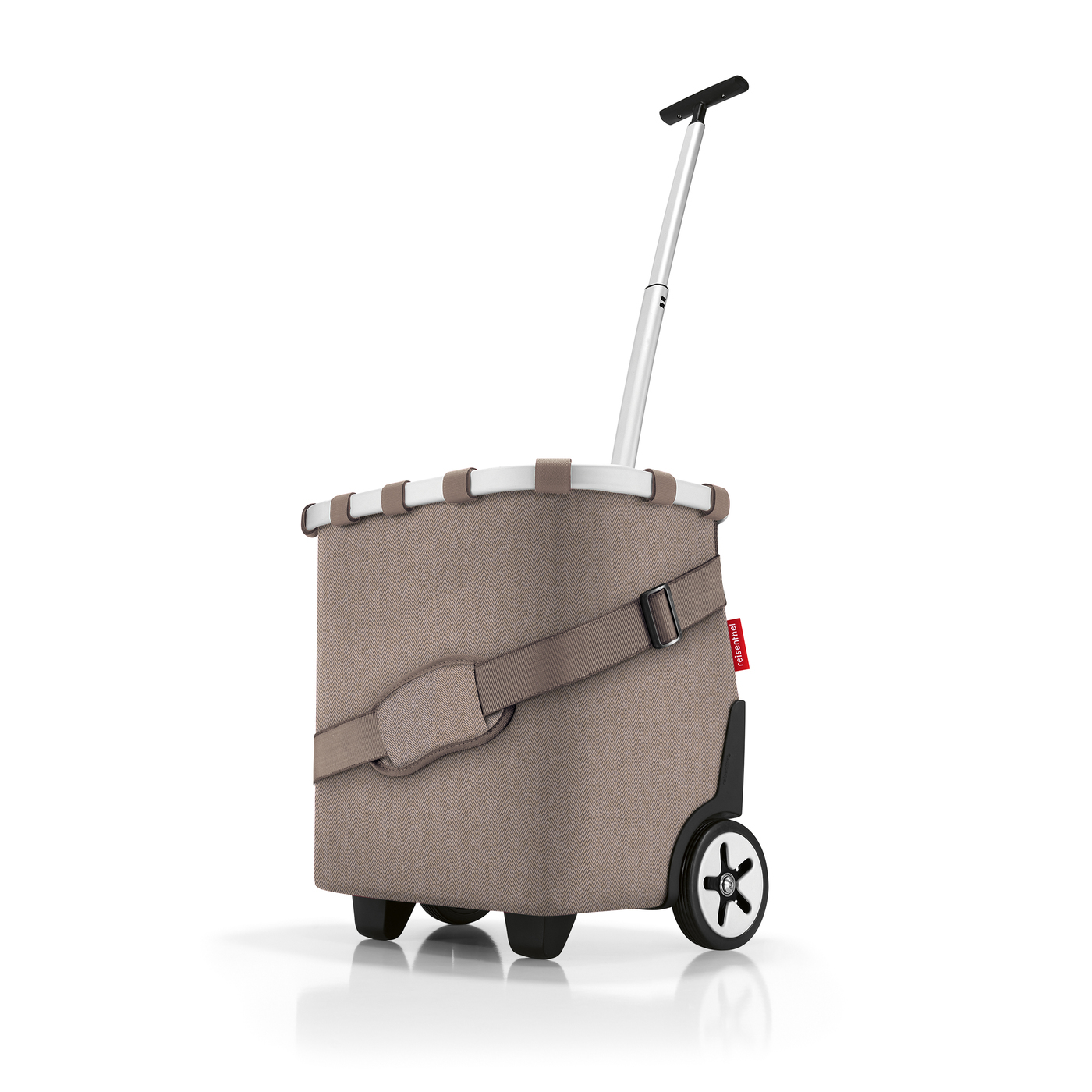 Carrycruiser herringbone mokka chariot de courses - reisenthel