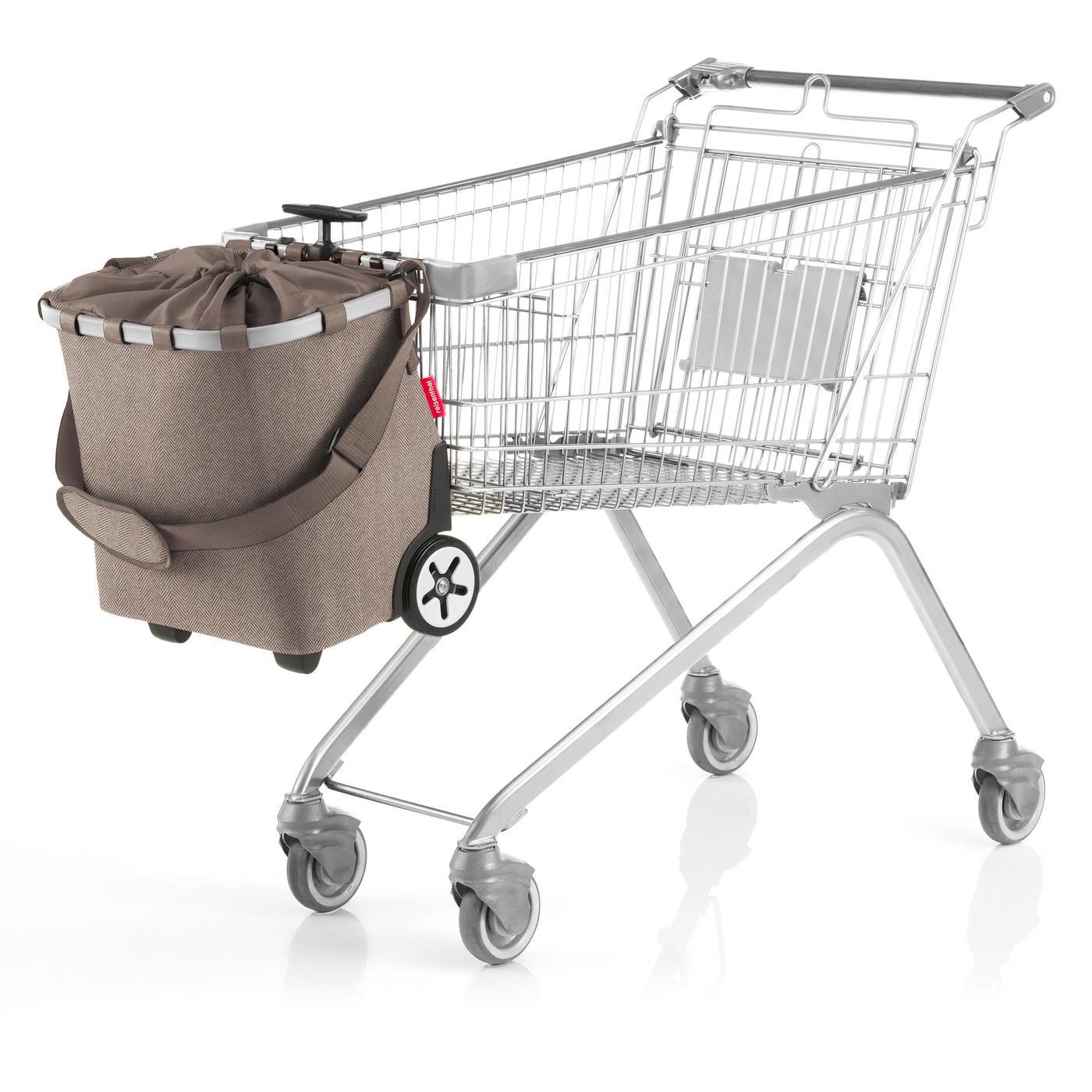 Carrycruiser herringbone mokka chariot de courses - reisenthel