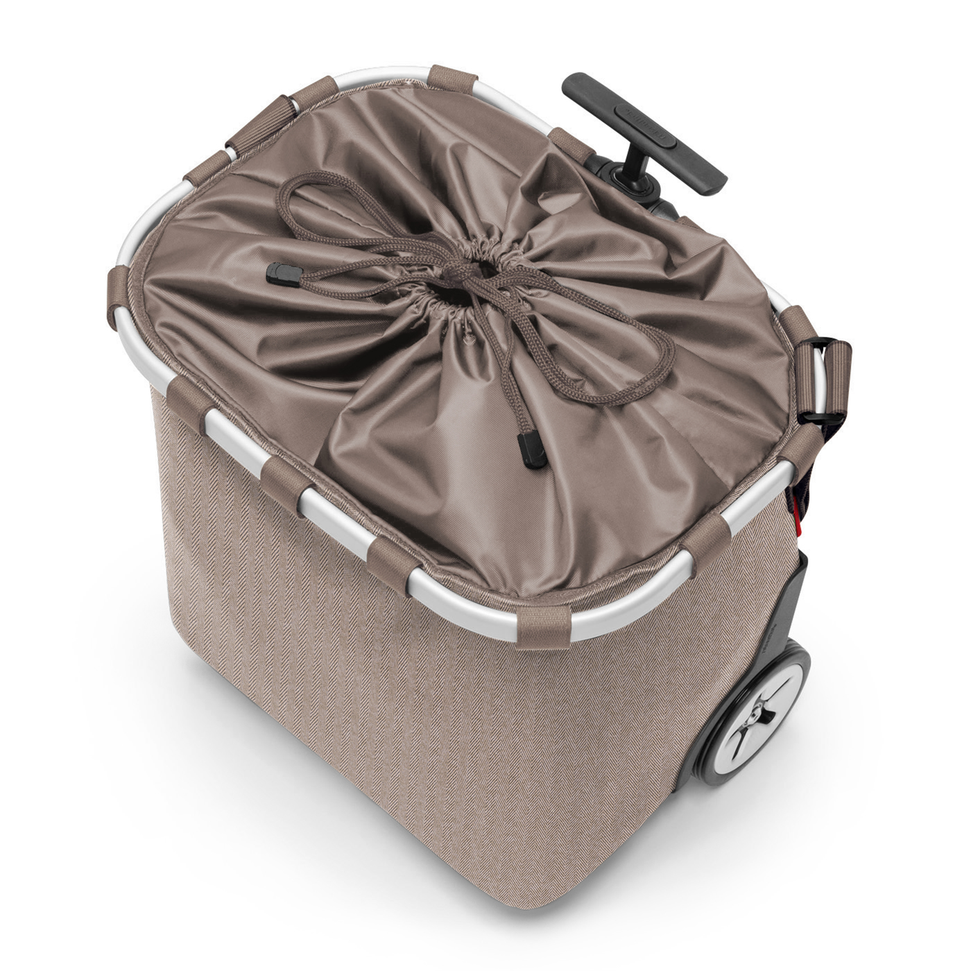 Carrycruiser herringbone mokka chariot de courses - reisenthel