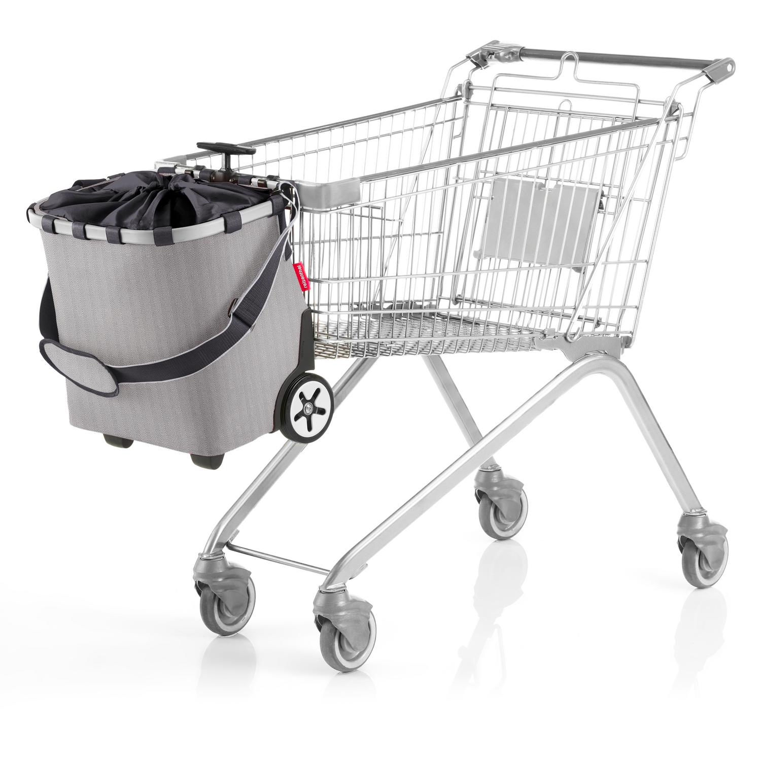 Carrycruiser herringbone gris chariot de courses - reisenthel