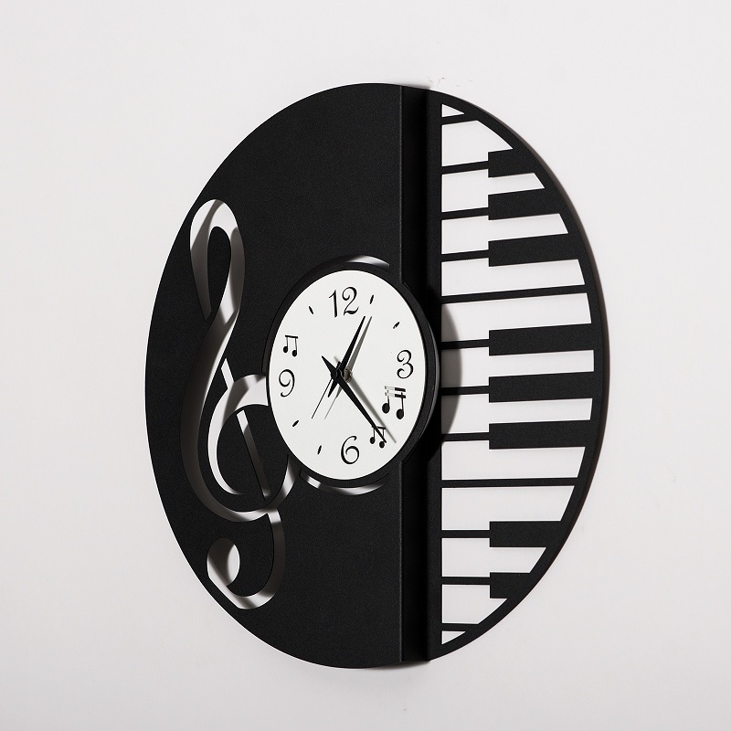Horloge design disco noir et blanc - arti e mestieri