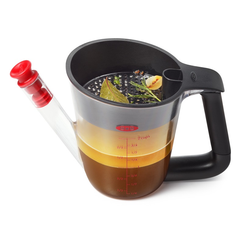 Separateur de graisse avec bec verseur noir - oxo