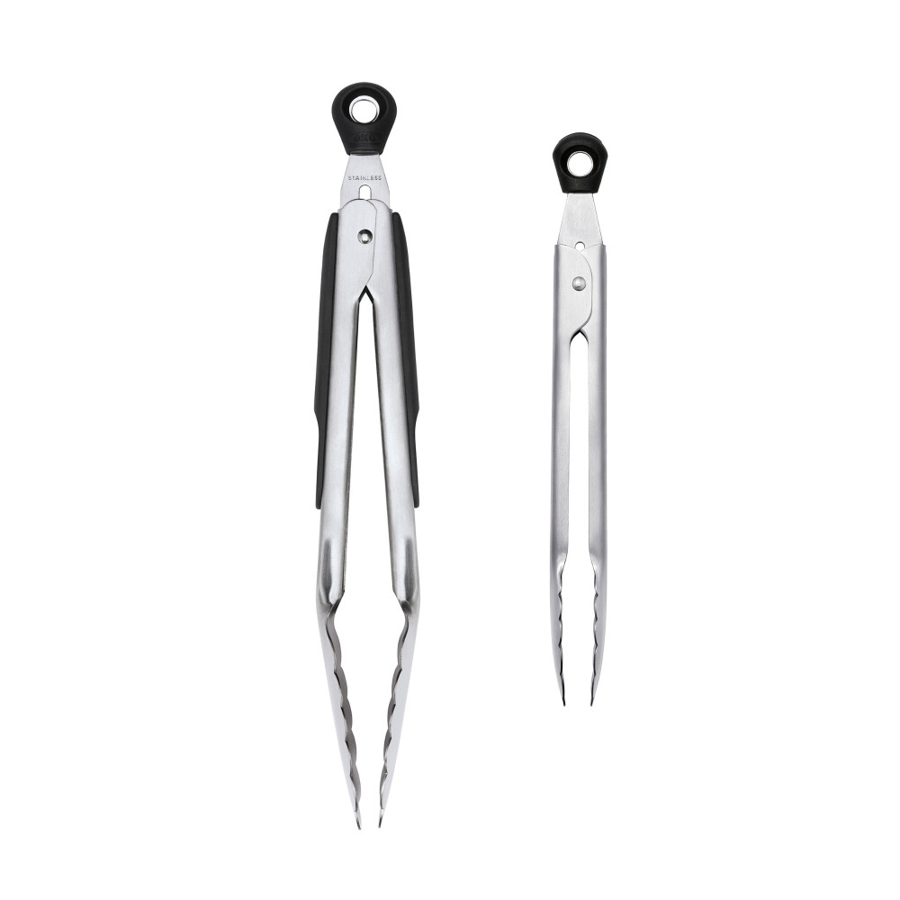 Lot de 2 pinces de service acier 18 et 22 cm - oxo