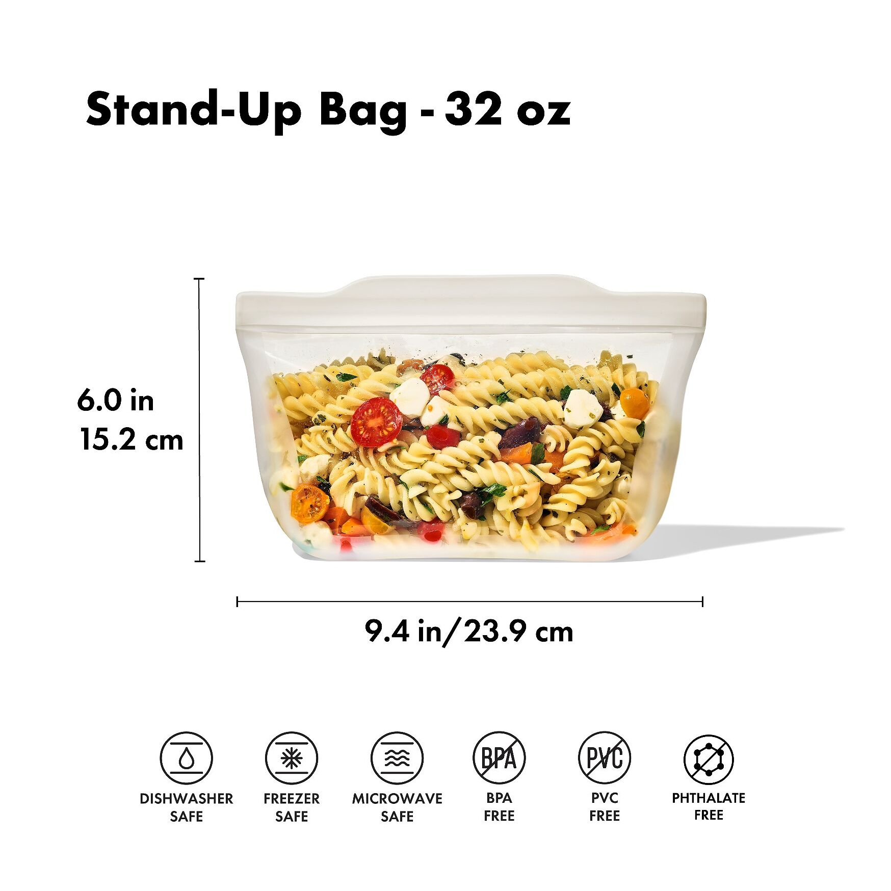 Pochette rigide à en-cas en silicone réutilisable 940 ml - oxo
