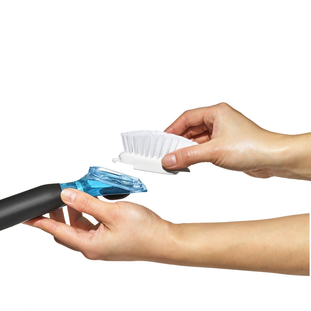 Set de 2 brosses de rechange pour brosse distrib. savon - oxo