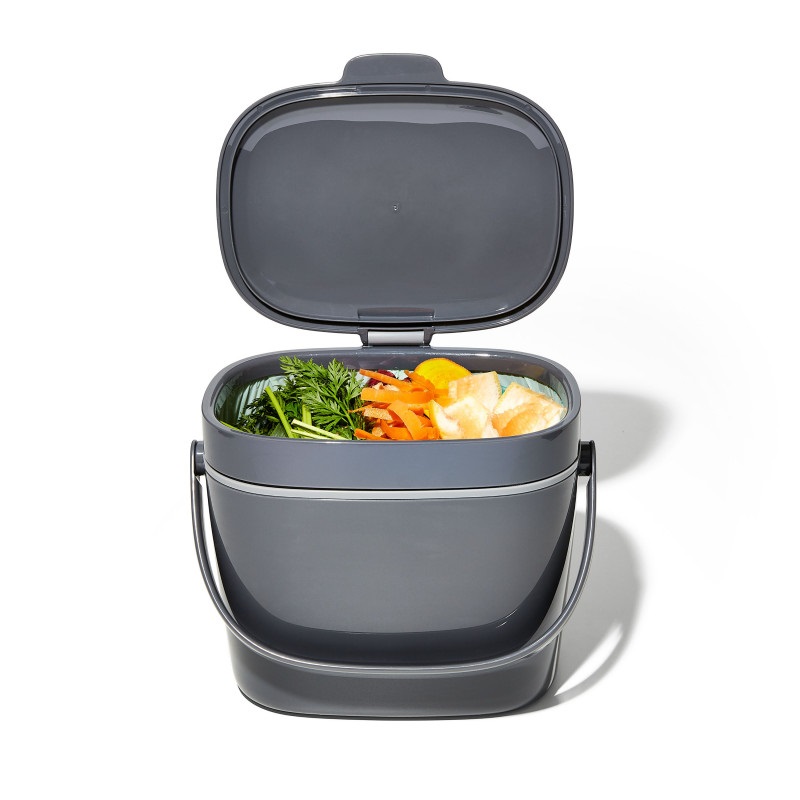 Bac a compost gris 6,6 l avec ou sans sac - oxo