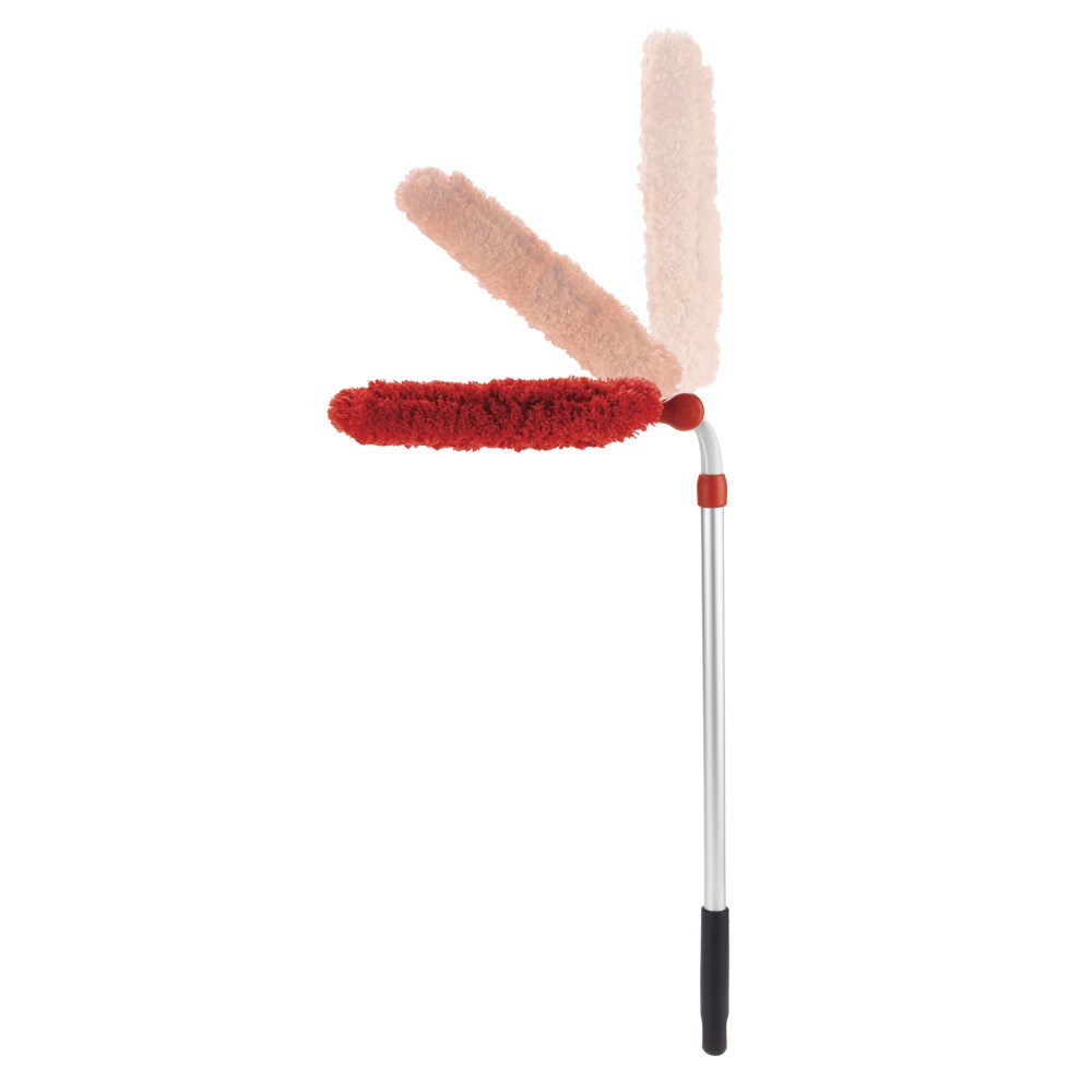 Plumeau microfibres avec manche orientable téléscopique - oxo