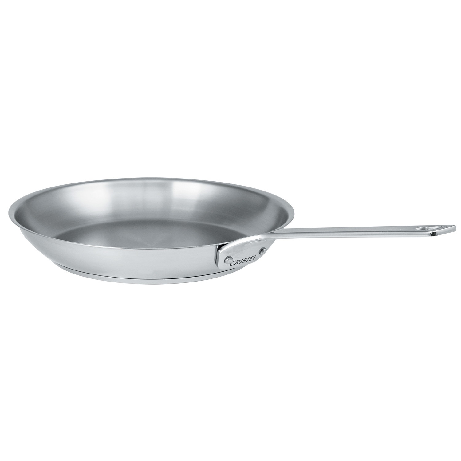 Poele en inox brossé collection 1826 ø24 cm - cristel