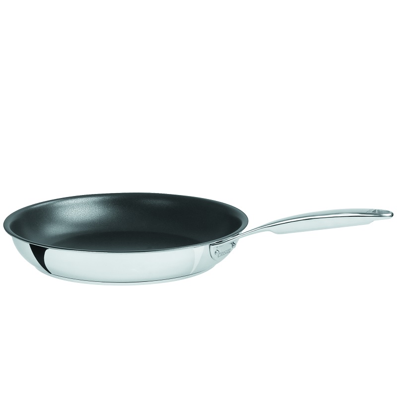 Poele induction 28 cm castel pro 5 ply poignee fixe revetement exceliss - cristel
