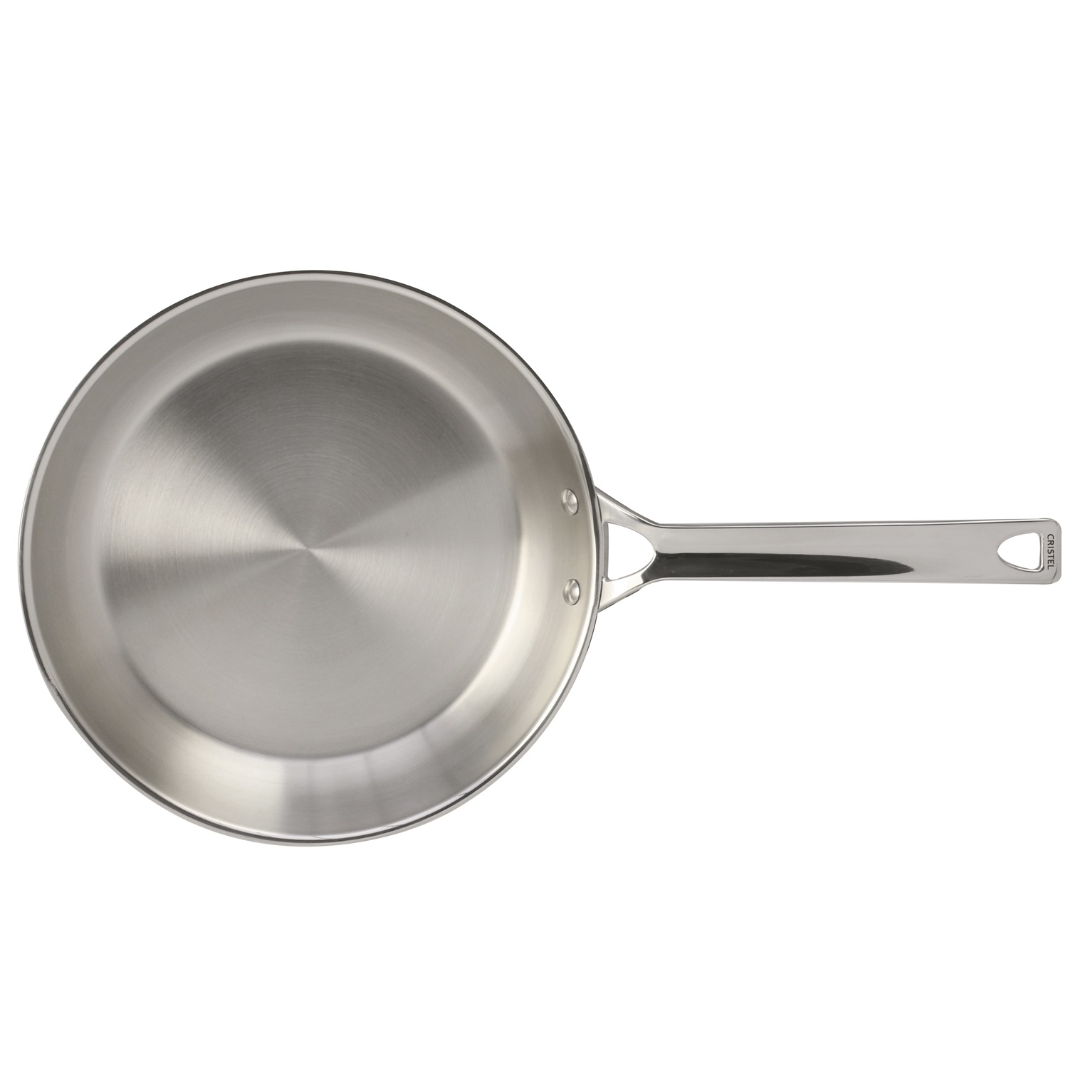 Poele en inox brossé collection 1826 ø28 cm - cristel