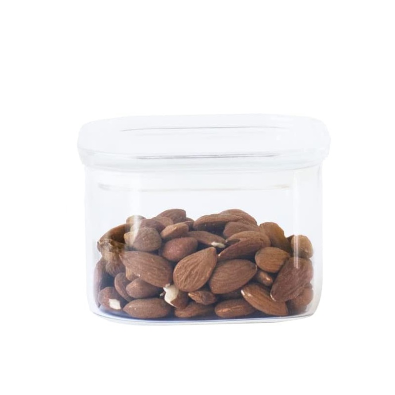 Boite de conservation en verre avec couvercle en verre 500ml - pebbly