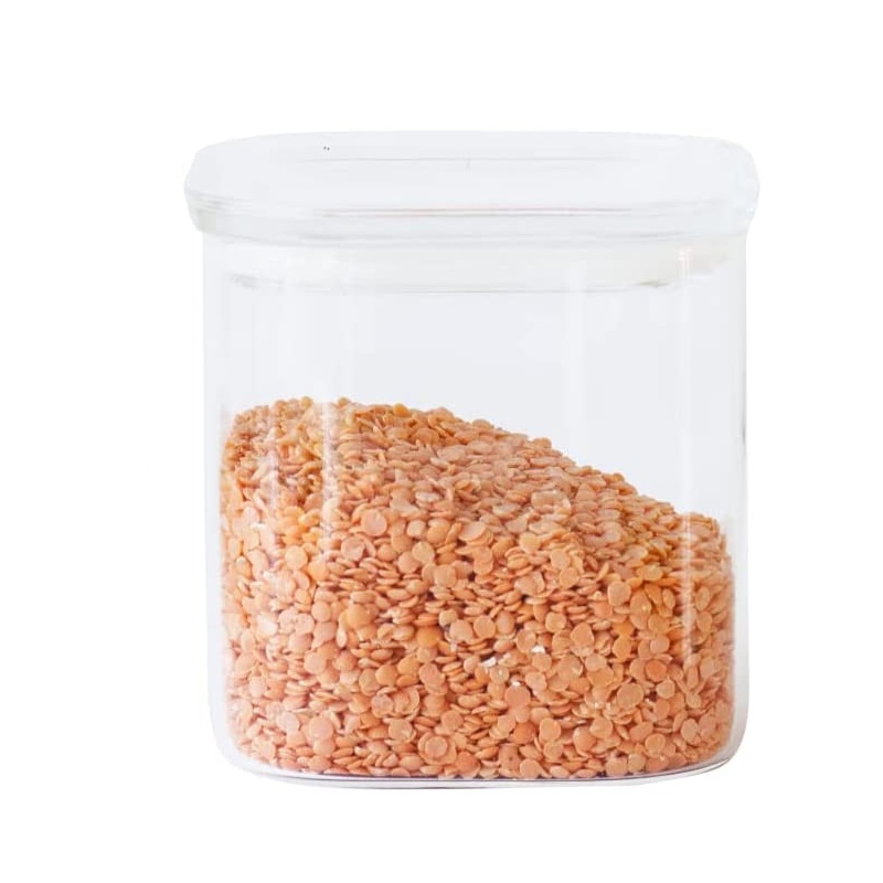 Boite de conservation en verre avec couvercle en verre 800ml - pebbly