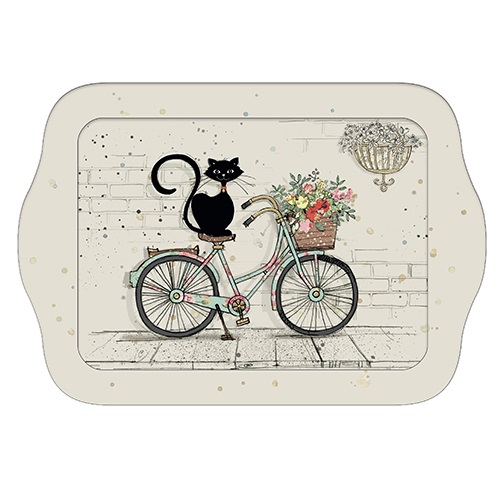 Petit plateau de service individuel bug arts chat cycliste - kiub