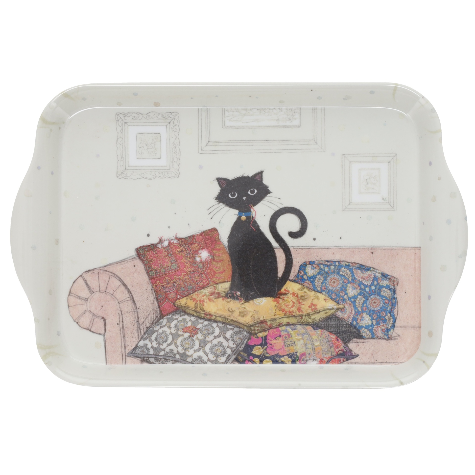 Petit plateau bug art chat et coussins - kiub