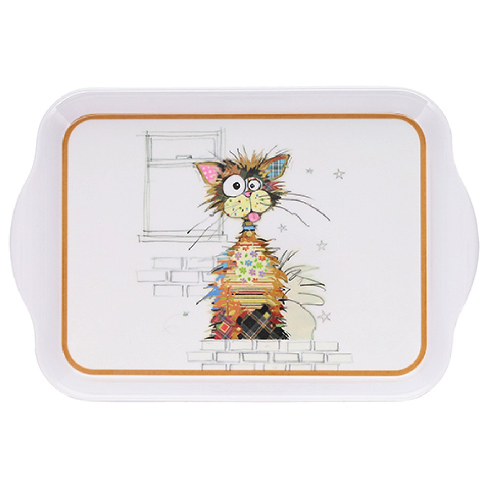 Plateau de service individuel décor kook chat ziggy - kiub