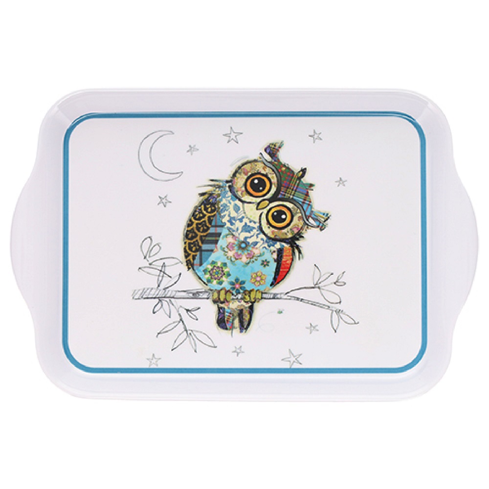 Plateau de service petit modele decor kook chouette - kiub