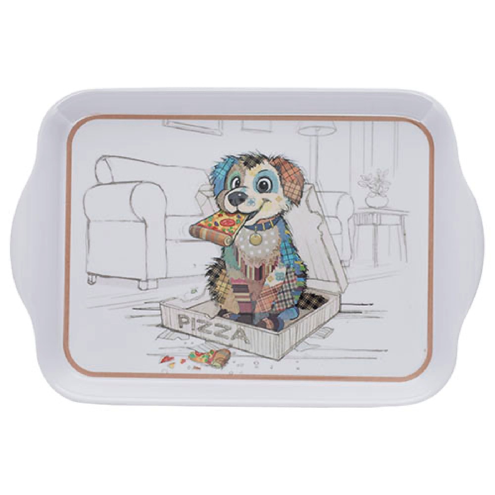 Plateau de service individuel décor kook chiot gourmand - kiub