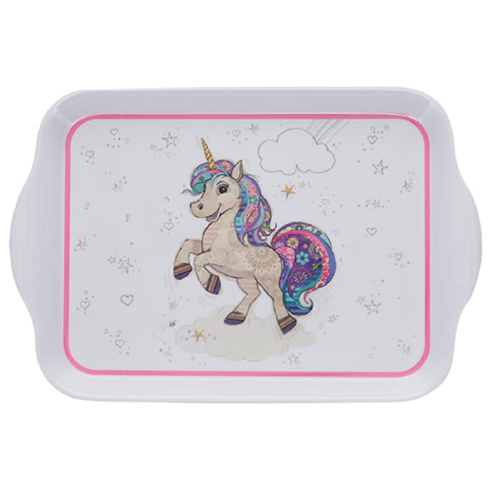 Plateau de service individuel décor kook licorne - kiub