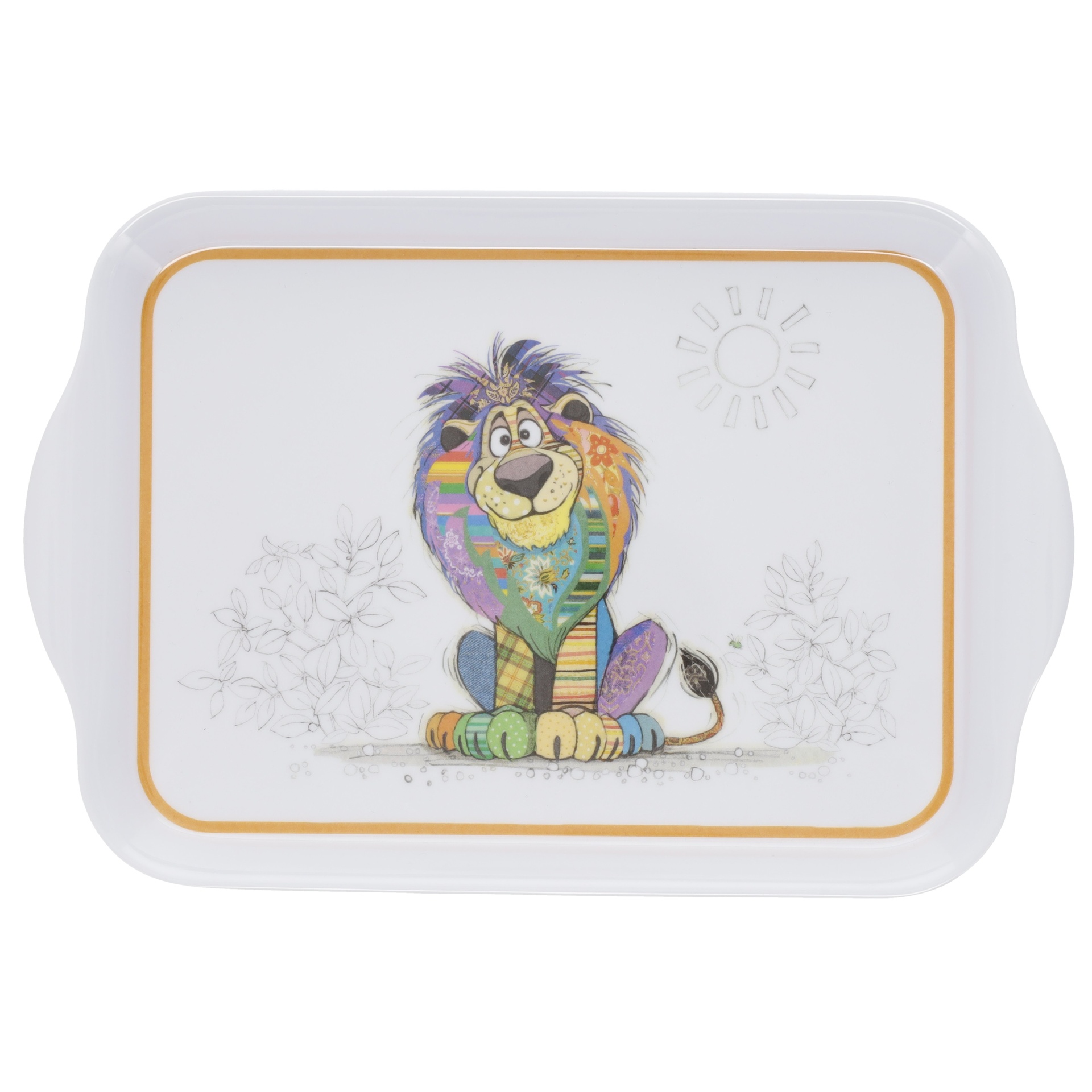 Plateau de service individuel décor kook lion - kiub